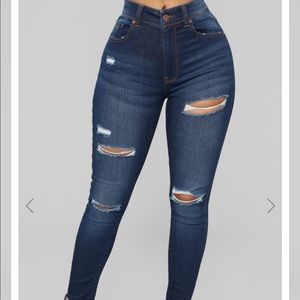 Fashion Nova Layla High Waist Distressed Jeans